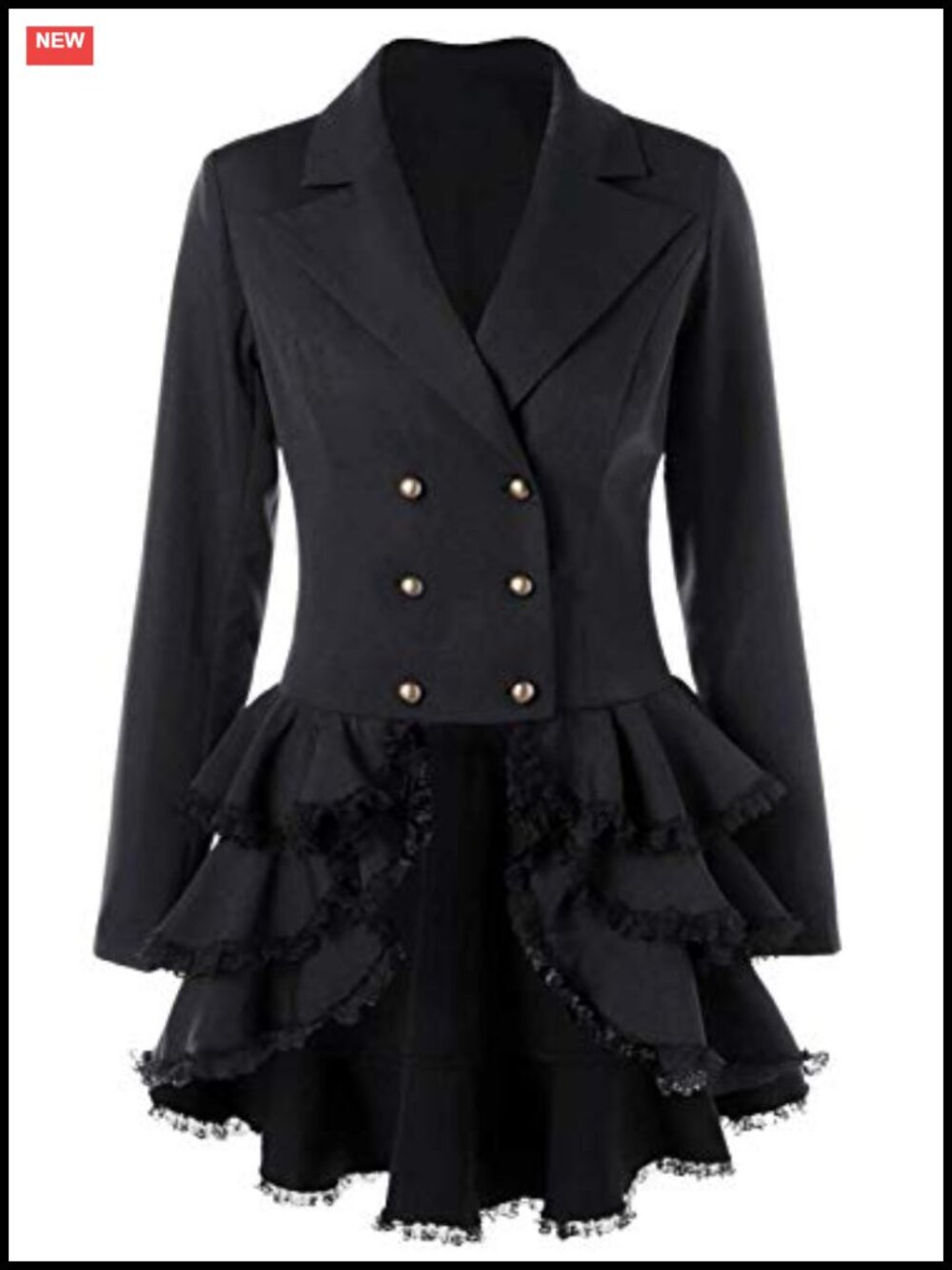 Gothic Tuxedo Tailcoat Jacket Steampunk Victorian Coat Uniform
